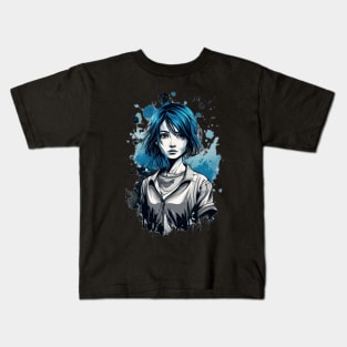 Beautyful painted anime girl Kids T-Shirt